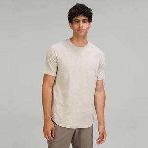 Lululemon Drysense Shirt SS Marble Rose Jacquard Raw Linen